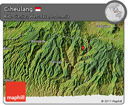 Satellite 3D Map of Ciheulang