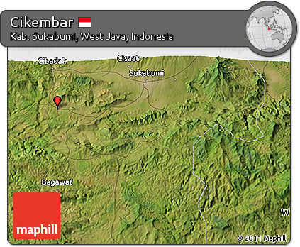Satellite 3D Map of Cikembar