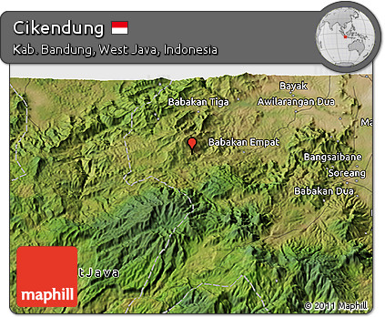 Satellite 3D Map of Cikendung
