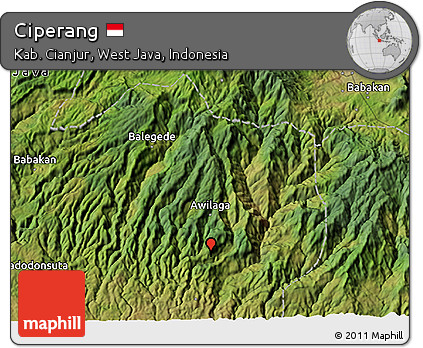 Satellite 3D Map of Ciperang