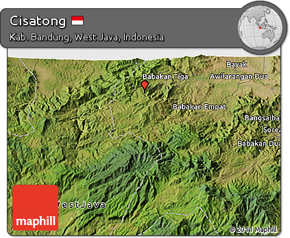 Satellite 3D Map of Cisatong