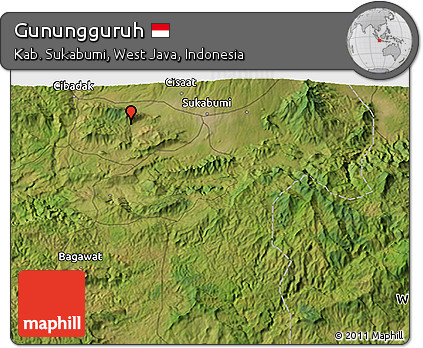Satellite 3D Map of Gunungguruh