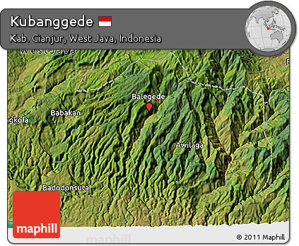 Satellite 3D Map of Kubanggede