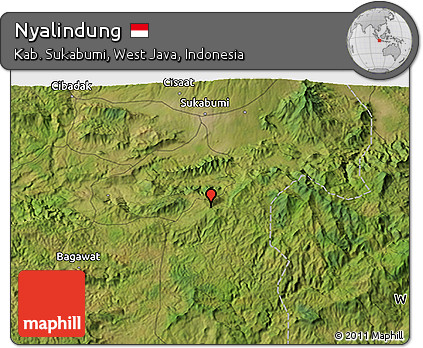 Satellite 3D Map of Nyalindung