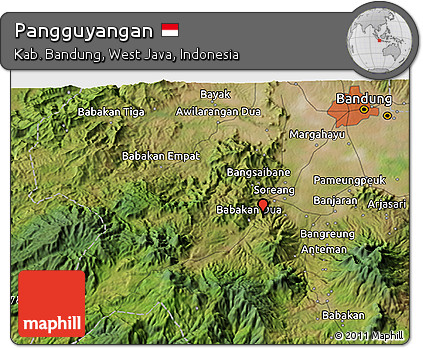 Satellite 3D Map of Pangguyangan