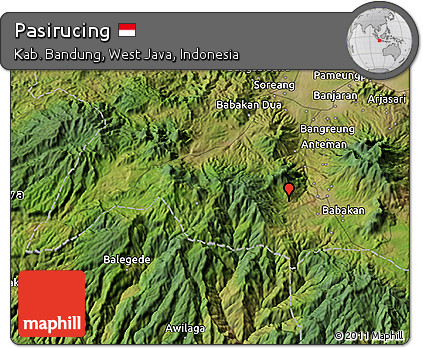 Satellite 3D Map of Pasirucing