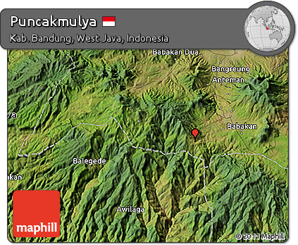 Satellite 3D Map of Puncakmulya
