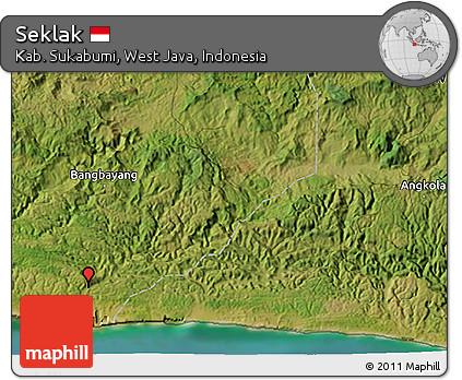 Satellite 3D Map of Seklak