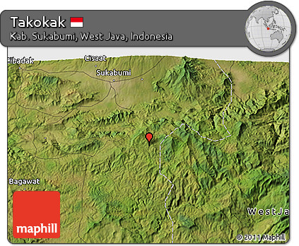 Satellite 3D Map of Takokak