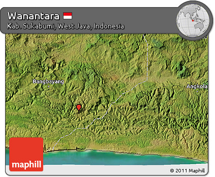 Satellite 3D Map of Wanantara