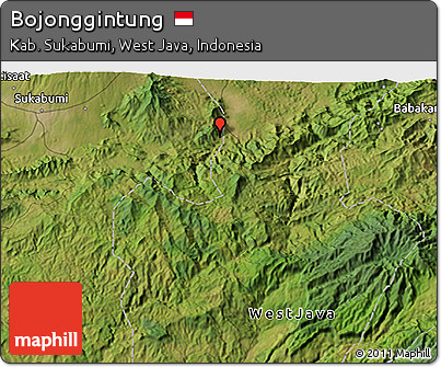 Satellite 3D Map of Bojonggintung