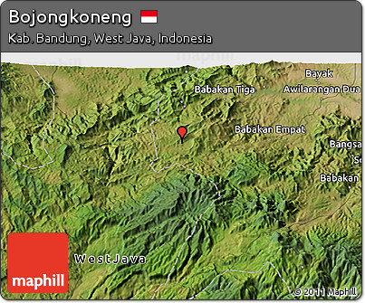 Satellite 3D Map of Bojongkoneng