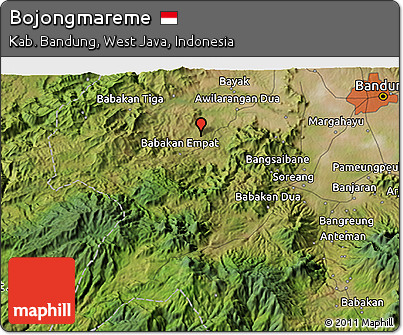 Satellite 3D Map of Bojongmareme