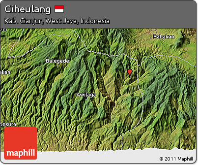 Satellite 3D Map of Ciheulang