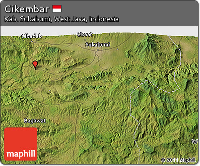 Satellite 3D Map of Cikembar