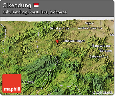 Satellite 3D Map of Cikendung