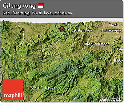 Satellite 3D Map of Cilengkong