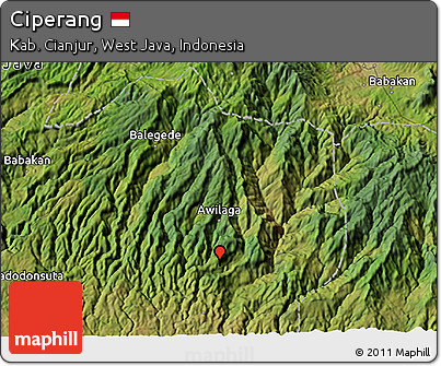 Satellite 3D Map of Ciperang