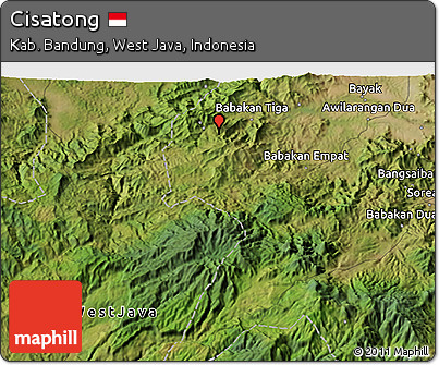 Satellite 3D Map of Cisatong