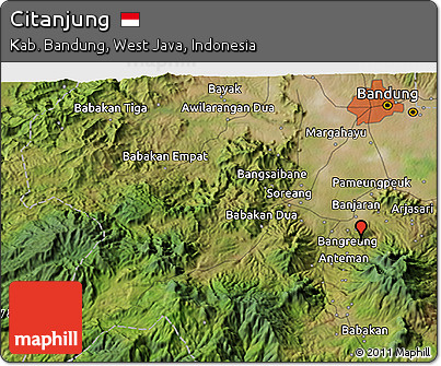 Satellite 3D Map of Citanjung