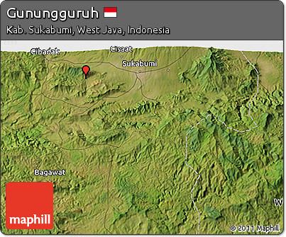 Satellite 3D Map of Gunungguruh