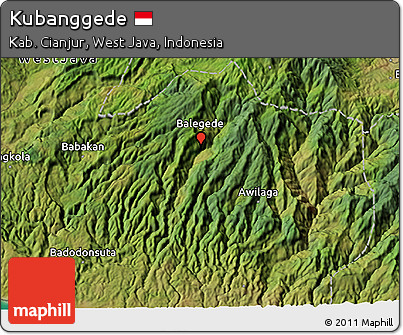 Satellite 3D Map of Kubanggede