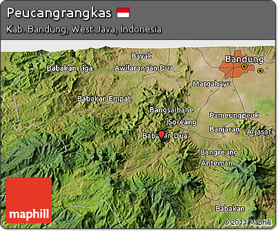 Satellite 3D Map of Peucangrangkas