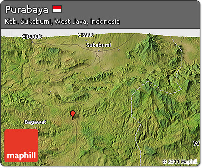 Satellite 3D Map of Purabaya