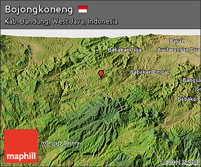 Satellite 3D Map of Bojongkoneng