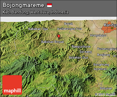 Satellite 3D Map of Bojongmareme