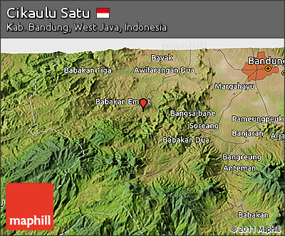 Satellite 3D Map of Cikaulu Satu