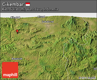 Satellite 3D Map of Cikembar