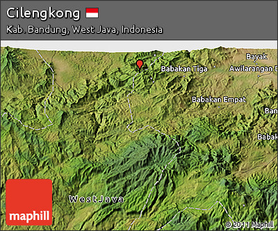 Satellite 3D Map of Cilengkong