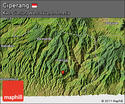 Satellite 3D Map of Ciperang