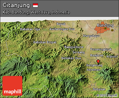 Satellite 3D Map of Citanjung