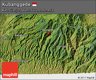 Satellite 3D Map of Kubanggede
