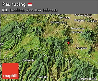 Satellite 3D Map of Pasirucing