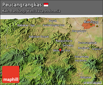 Satellite 3D Map of Peucangrangkas