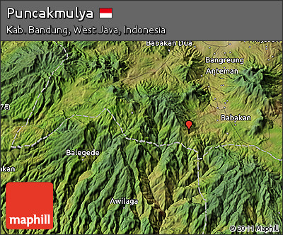 Satellite 3D Map of Puncakmulya