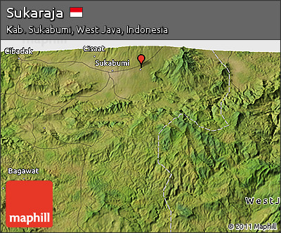 Satellite 3D Map of Sukaraja