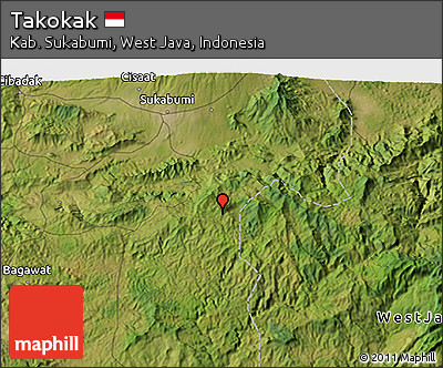 Satellite 3D Map of Takokak
