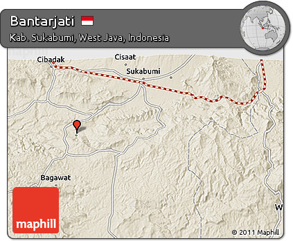 Shaded Relief 3D Map of Bantarjati