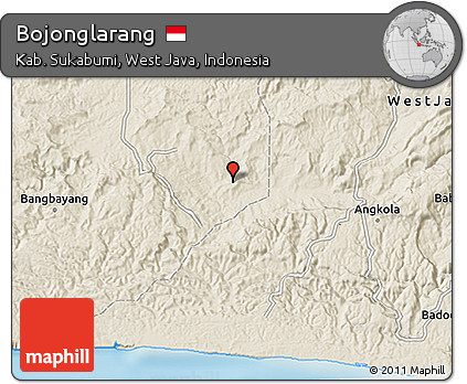 Shaded Relief 3D Map of Bojonglarang