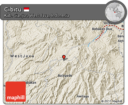 Shaded Relief 3D Map of Cibitu