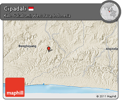 Shaded Relief 3D Map of Cipadali