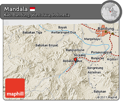 Shaded Relief 3D Map of Mandala
