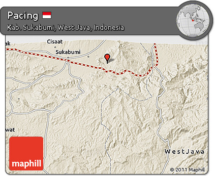 Shaded Relief 3D Map of Pacing