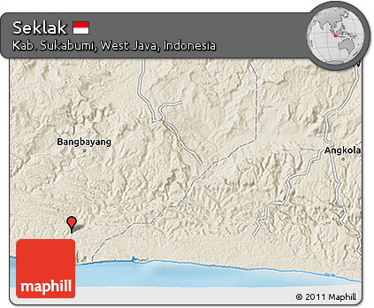 Shaded Relief 3D Map of Seklak