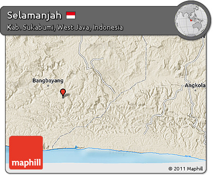 Shaded Relief 3D Map of Selamanjah