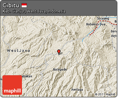 Shaded Relief 3D Map of Cibitu